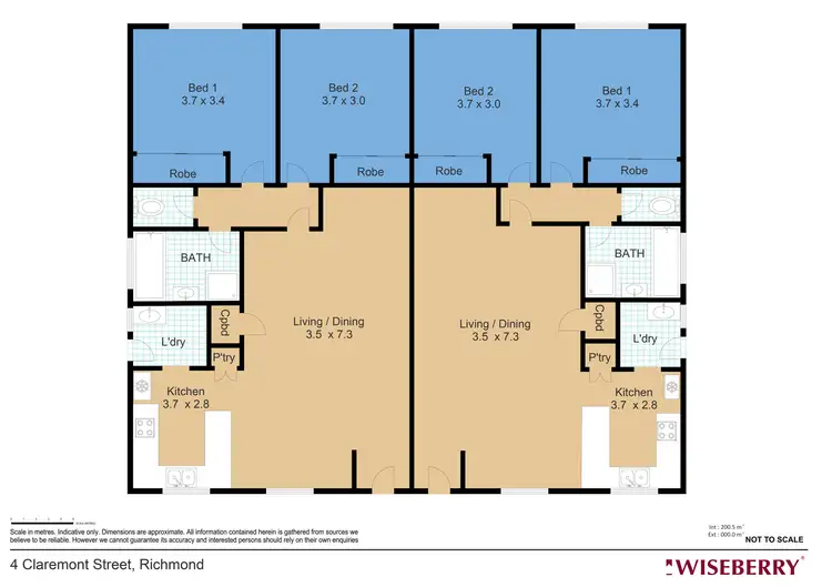 Floorplan of Homely semi-detached listing, 4 Claremont Street, Richmond NSW 2753