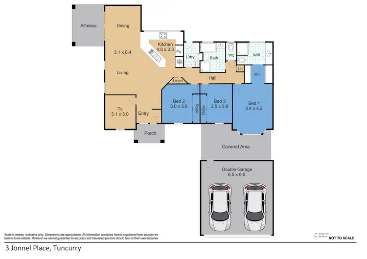 Floorplan of Homely house listing, 3 Jonnel Place, Tuncurry NSW 2428