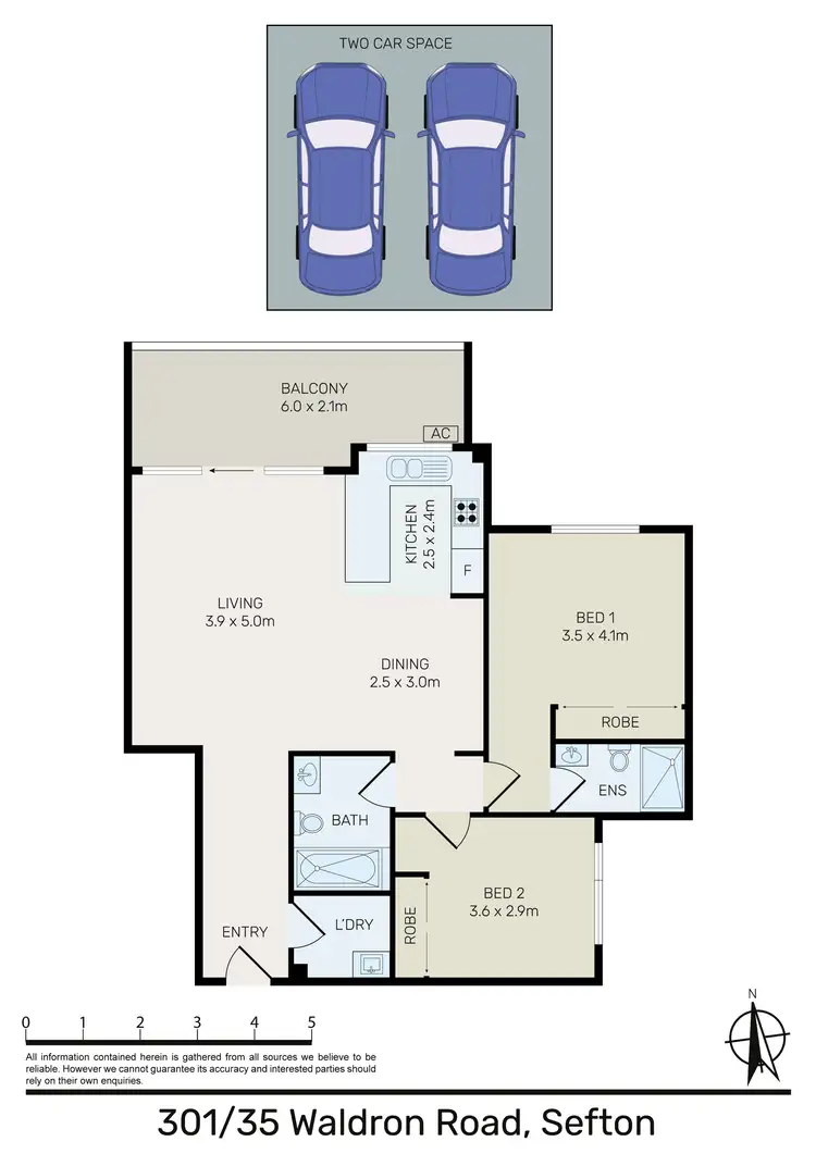 Floorplan of Homely unit listing, 301/35 Waldron Road, Sefton NSW 2162