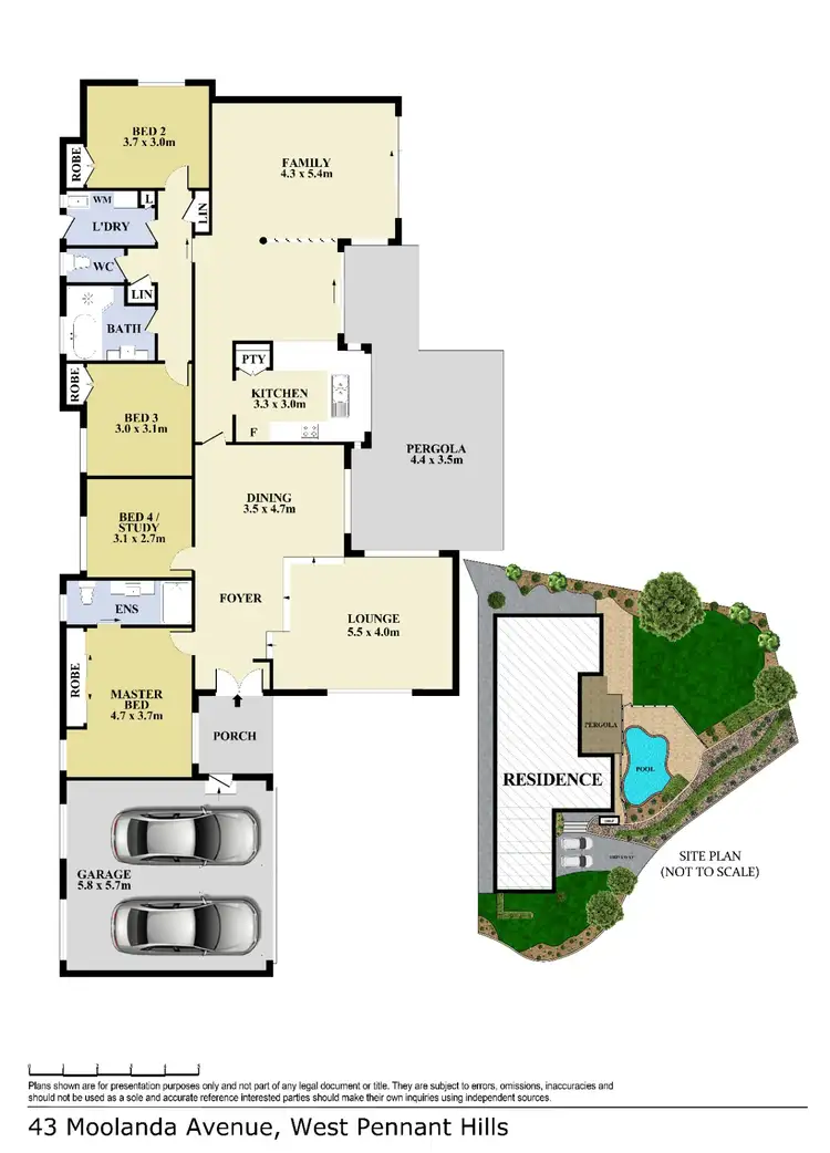 Floorplan of Homely house listing, 43 Moolanda Avenue, West Pennant Hills NSW 2125