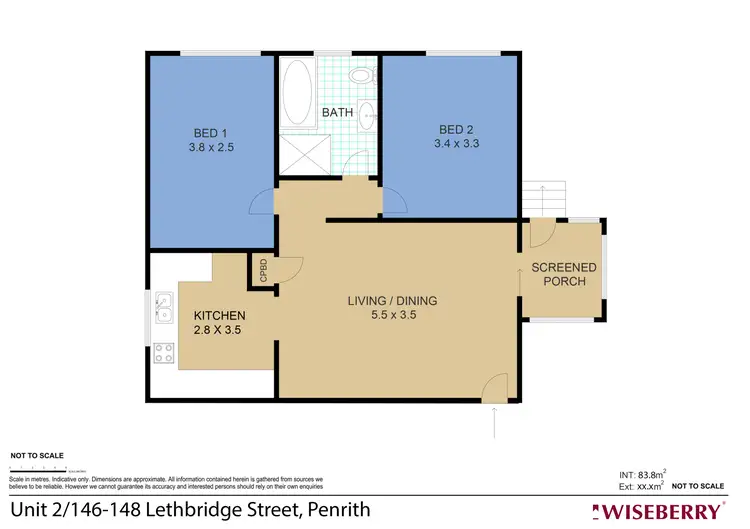 Floorplan of Homely unit listing, 2/146-148 Lethbridge Street, Penrith NSW 2750