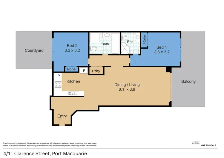 Floorplan of Homely unit listing, 4/11 Clarence Street, Port Macquarie NSW 2444