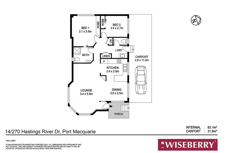 Floorplan of Homely house listing, 14/270 Hastings River Drive, Port Macquarie NSW 2444