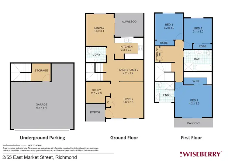 Floorplan of Homely townhouse listing, 2/55 East Market Street, Richmond NSW 2753