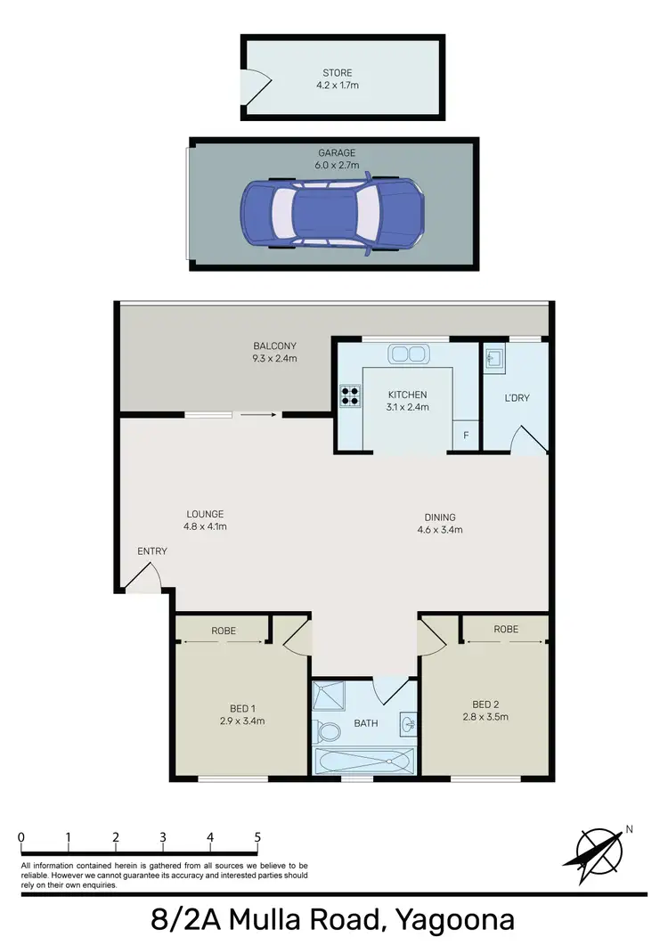 Floorplan of Homely unit listing, 8/2A Mulla Road, Yagoona NSW 2199