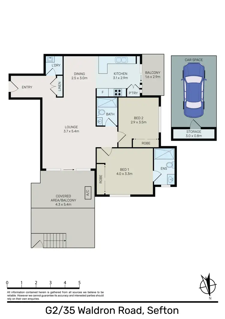 Floorplan of Homely unit listing, G2/35 Waldron Road, Sefton NSW 2162