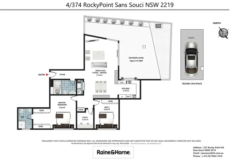 Floorplan of Homely unit listing, 4/374 Rocky Point Road, Sans Souci NSW 2219