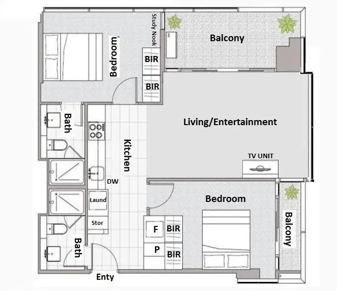 Floorplan of Homely apartment listing, 2402/220 Spencer Street, Melbourne VIC 3000