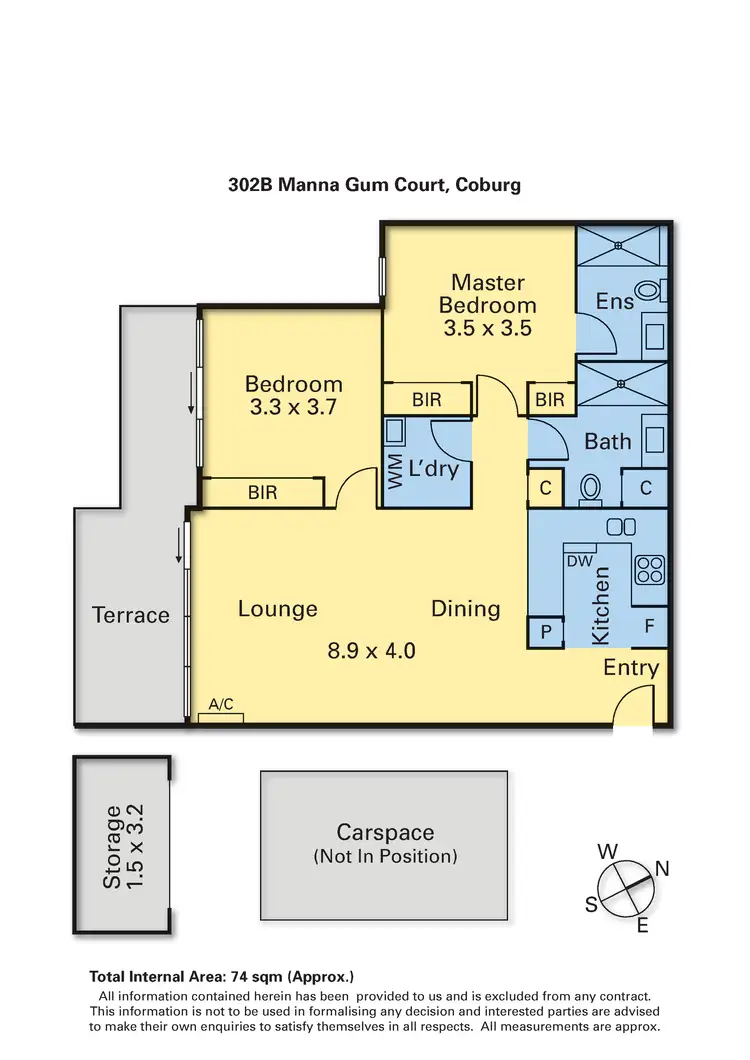 Floorplan of Homely apartment listing, 302B Manna Gum Court, Coburg VIC 3058