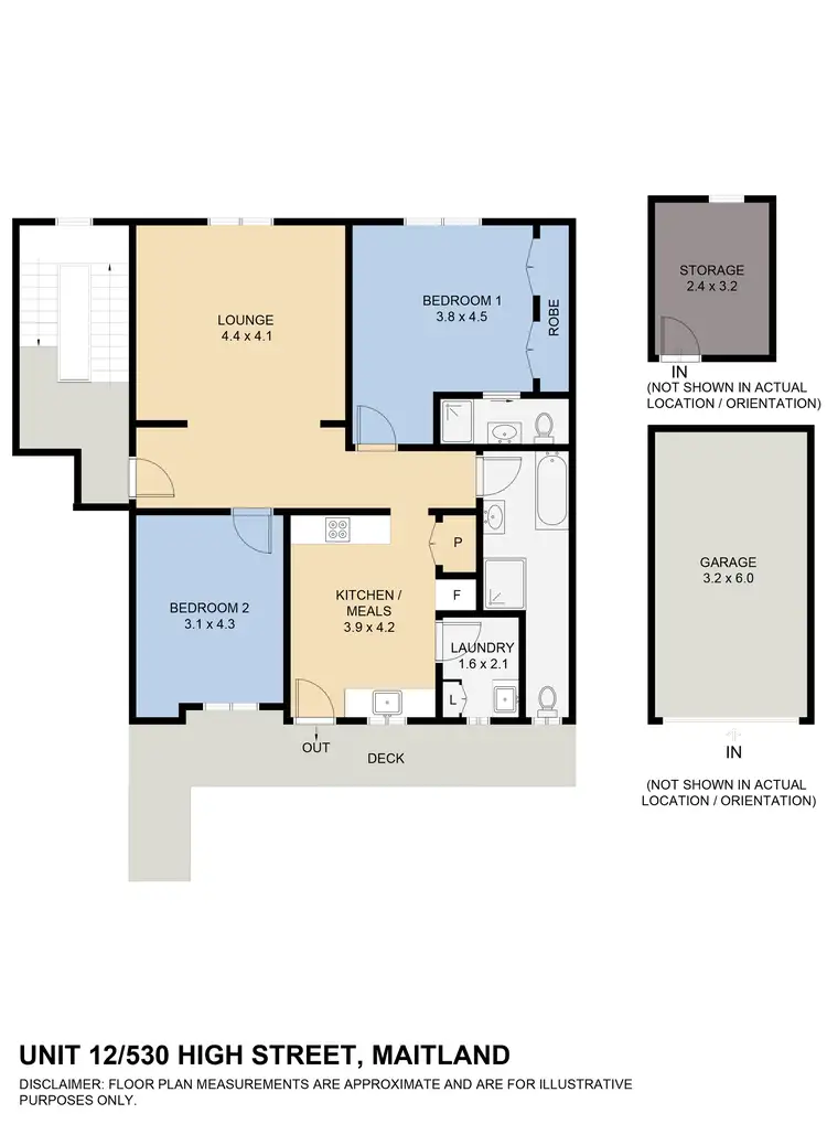 Floorplan of Homely unit listing, 12/530 High Street, Maitland NSW 2320