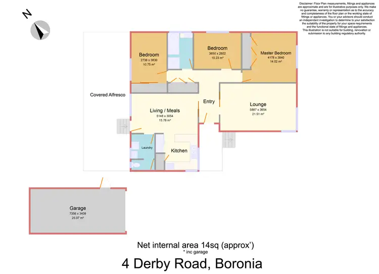Floorplan of Homely house listing, 4 Derby Road, Boronia VIC 3155