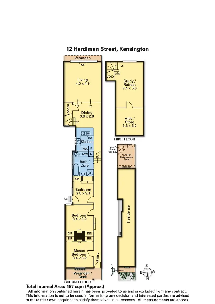 Floorplan of Homely house listing, 12 Hardiman Street, Kensington VIC 3031