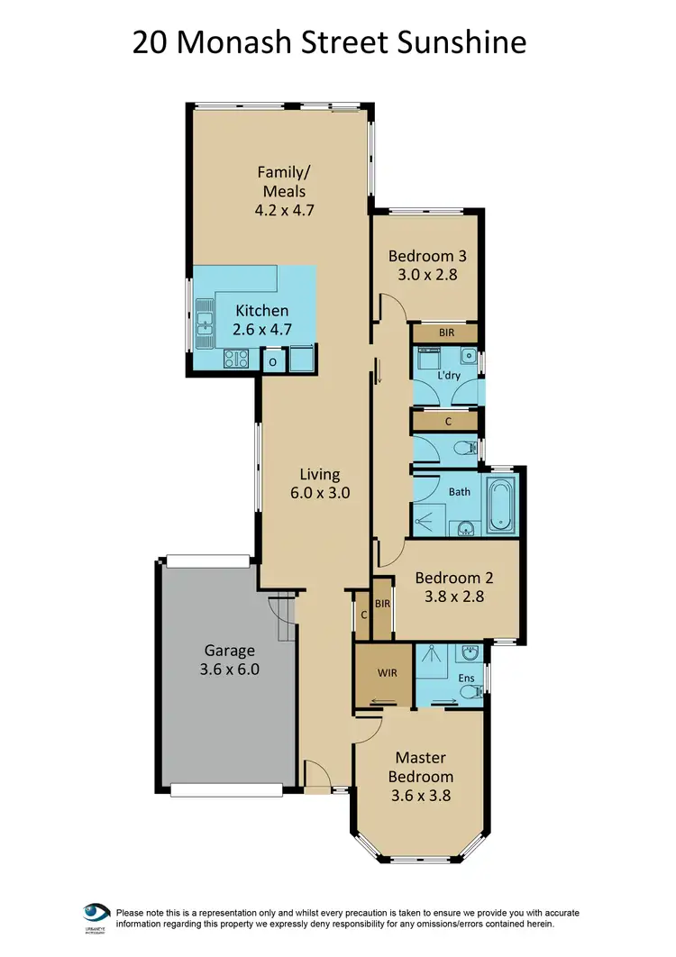 Floorplan of Homely house listing, 20 Monash Street, Sunshine VIC 3020