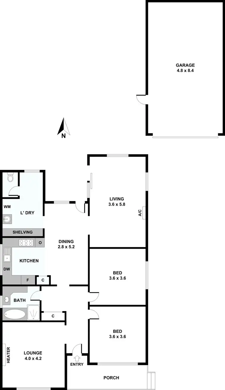 Floorplan of Homely house listing, 9 Perry Street, St Albans VIC 3021