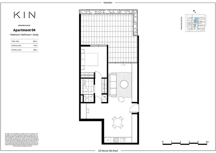 Floorplan of Homely apartment listing, G04/324 Pascoe Vale Road, Essendon VIC 3040