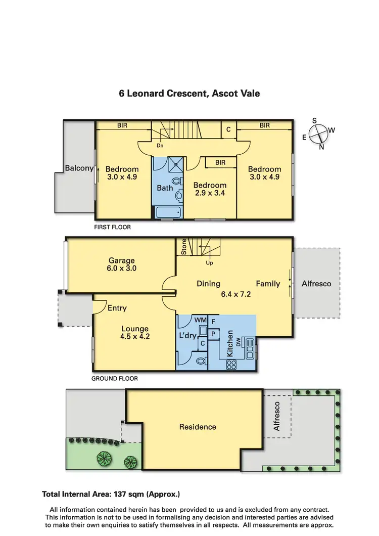 Floorplan of Homely house listing, 6 Leonard Crescent, Ascot Vale VIC 3032