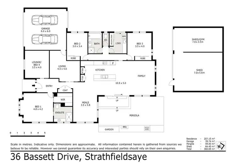 Floorplan of Homely house listing, 36 Bassett Drive, Strathfieldsaye VIC 3551