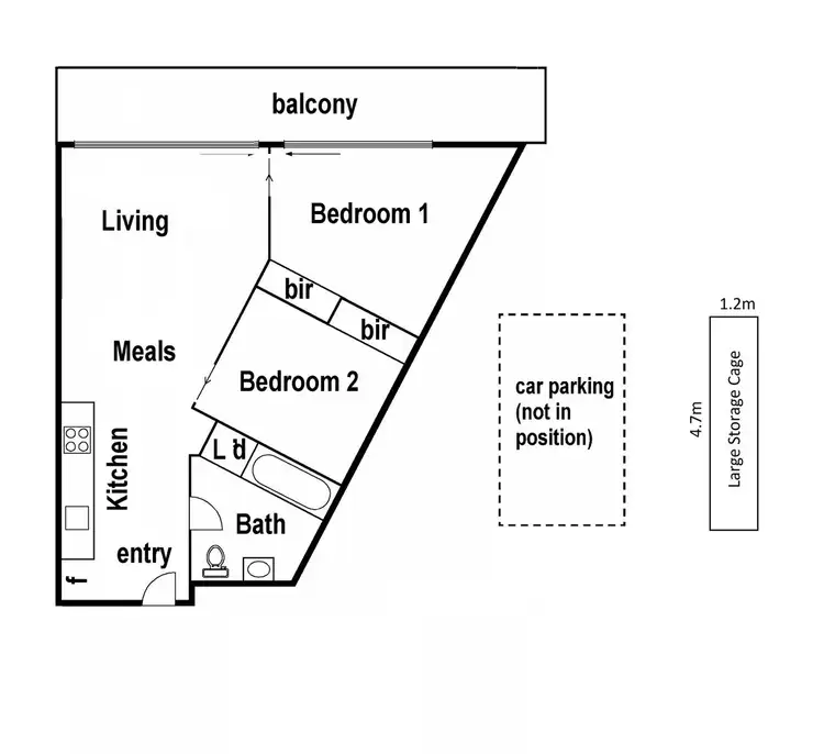 Floorplan of Homely apartment listing, 454/38 Mount Alexander Road, Travancore VIC 3032