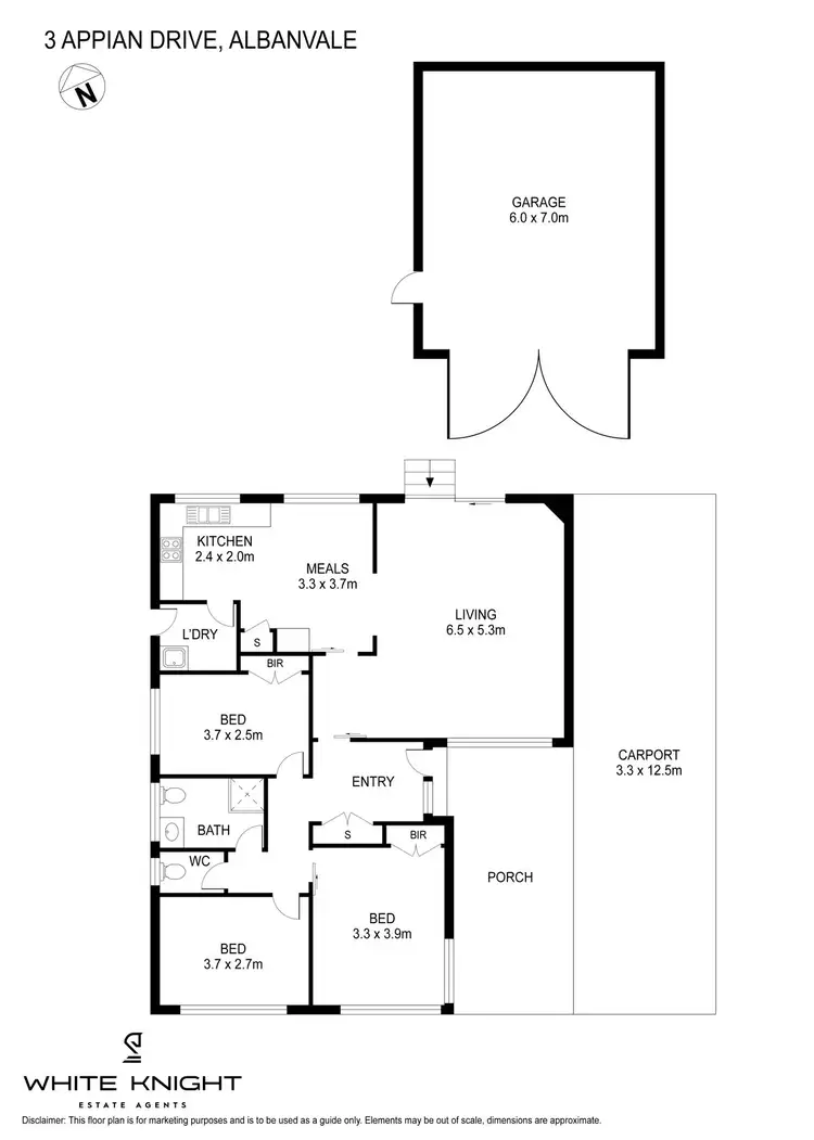 Floorplan of Homely house listing, 3 Appian Drive, Albanvale VIC 3021