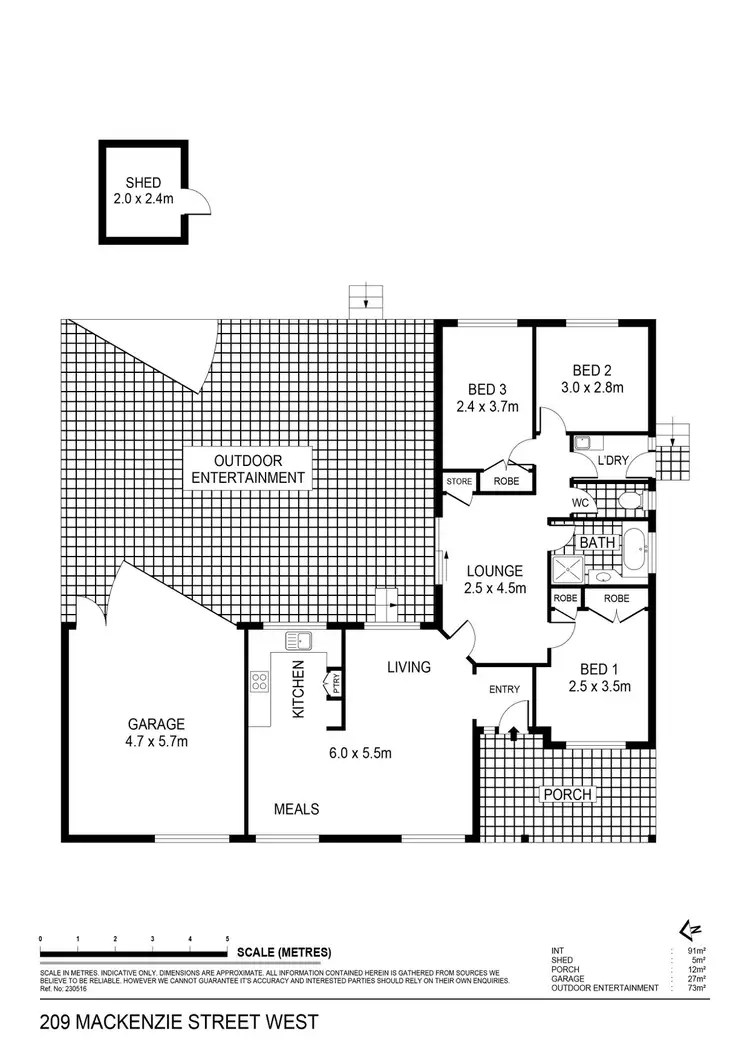 Floorplan of Homely house listing, 209 Mackenzie Street West, Kangaroo Flat VIC 3555