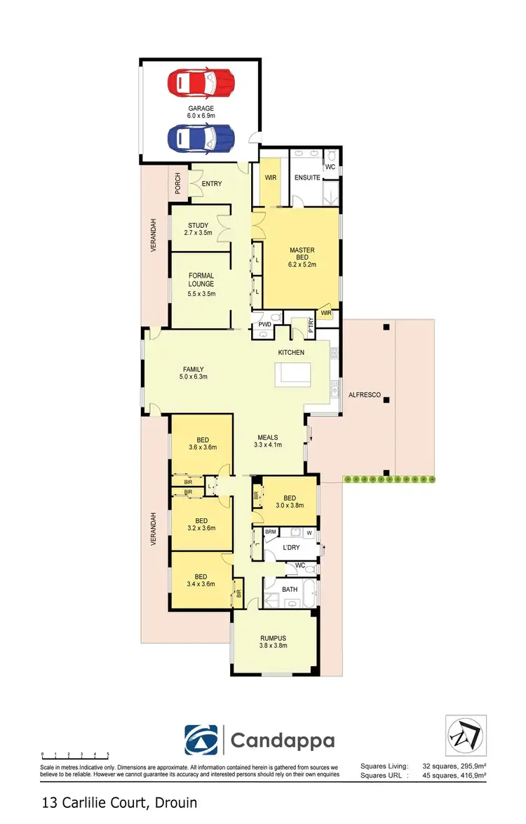 Floorplan of Homely house listing, 13 Carlile Court, Drouin VIC 3818