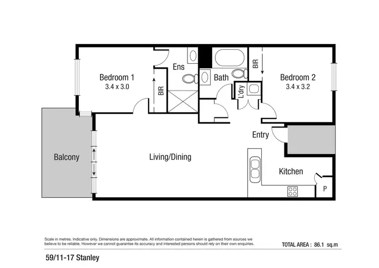 Floorplan of Homely apartment listing, 59/11-17 Stanley Street, Townsville City QLD 4810