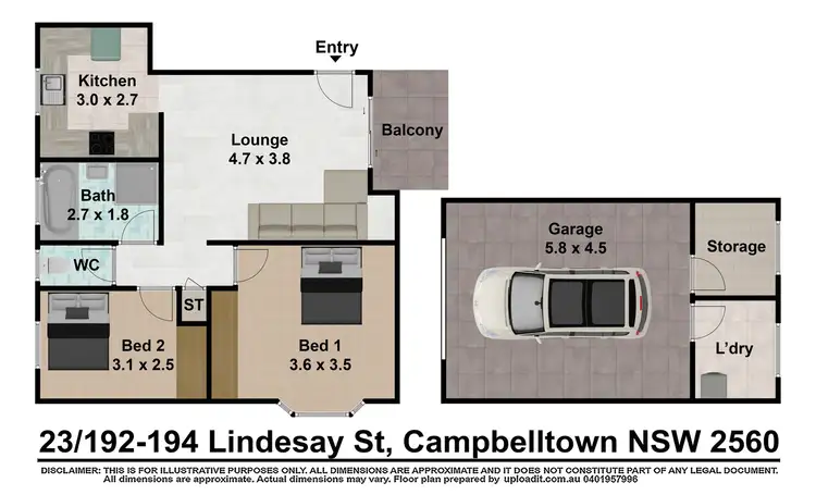 Floorplan of Homely apartment listing, 13/192-194 Lindesay Street, Campbelltown NSW 2560