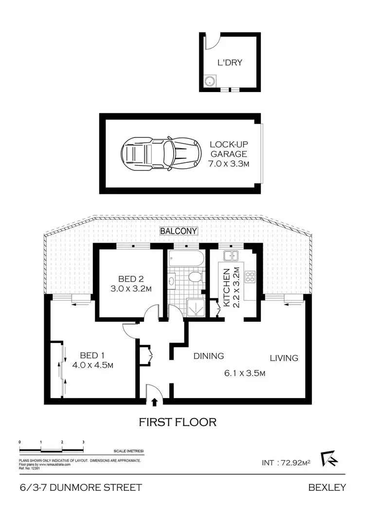 Floorplan of Homely apartment listing, 6/3-7 Dunmore Street, Bexley NSW 2207