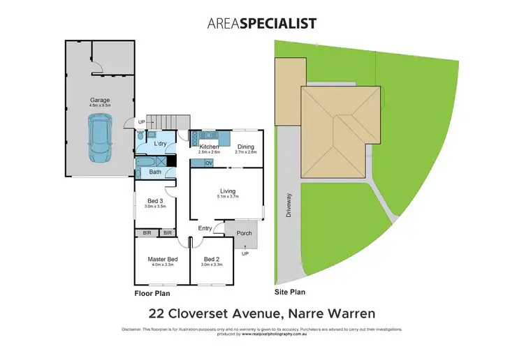 Floorplan of Homely house listing, 22 Cloverset Avenue, Narre Warren VIC 3805