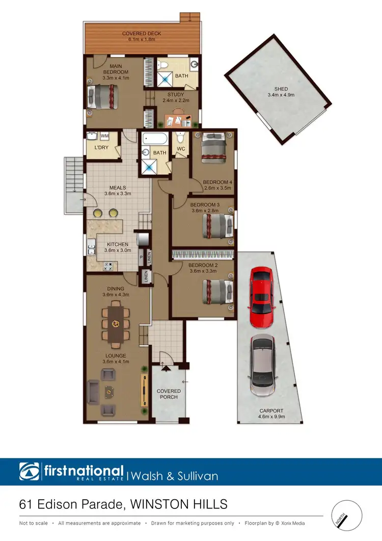 Floorplan of Homely house listing, 61 Edison Parade, Winston Hills NSW 2153
