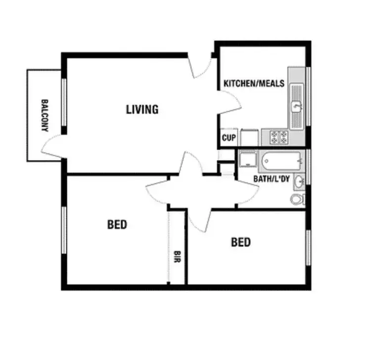 Floorplan of Homely apartment listing, 18/44 Fletcher Street, Essendon VIC 3040