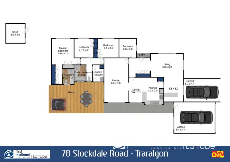 Floorplan of Homely house listing, 78 Stockdale Road, Traralgon VIC 3844