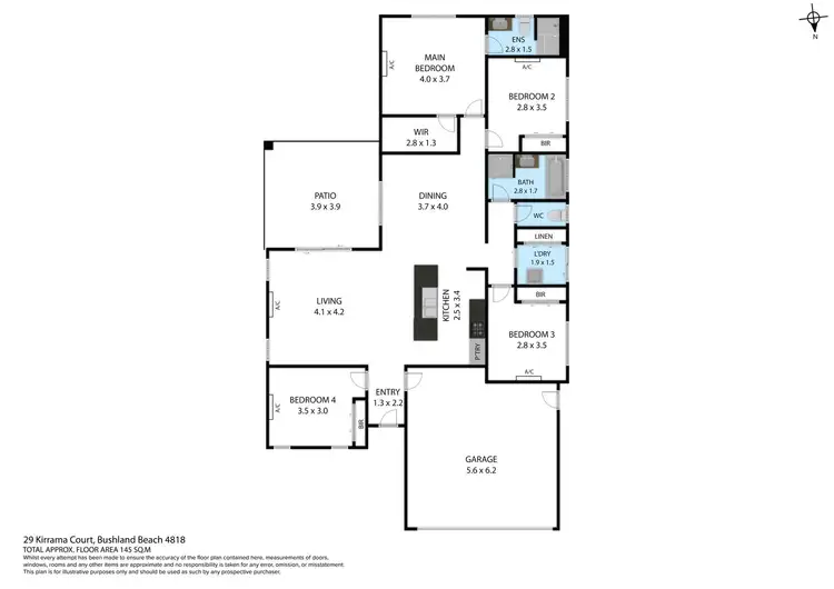 Floorplan of Homely house listing, 29 Kirrama Court, Bushland Beach QLD 4818