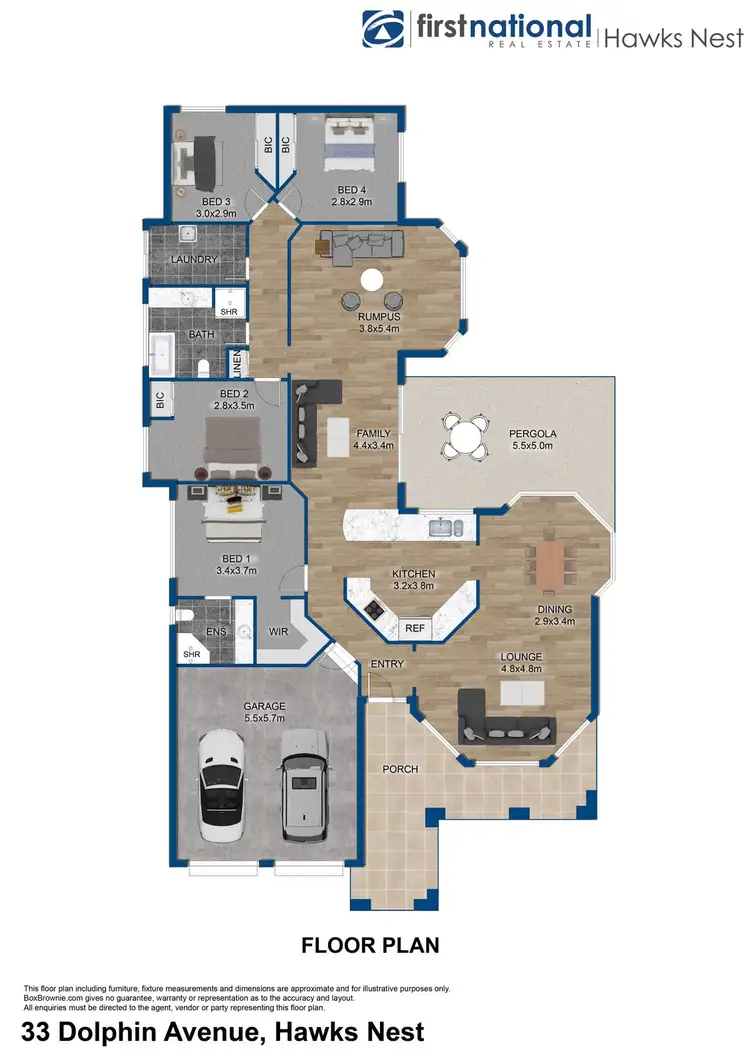 Floorplan of Homely house listing, 33 Dolphin Avenue, Hawks Nest NSW 2324