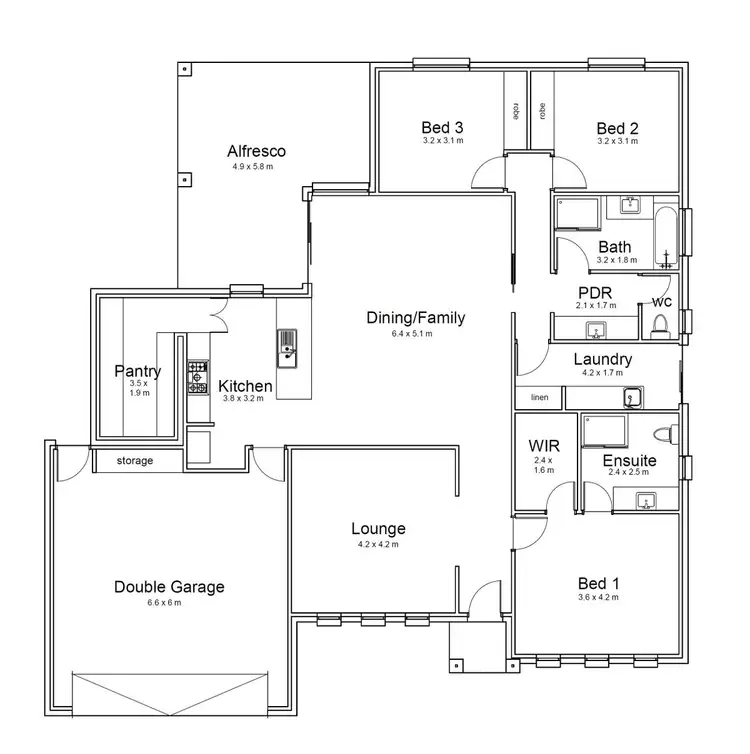 Floorplan of Homely house listing, 3 Mirage Drive, Mildura VIC 3500