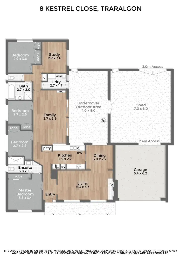 Floorplan of Homely house listing, 8 Kestrel Close, Traralgon VIC 3844