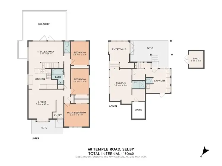 Floorplan of Homely house listing, 68 Temple Road, Selby VIC 3159