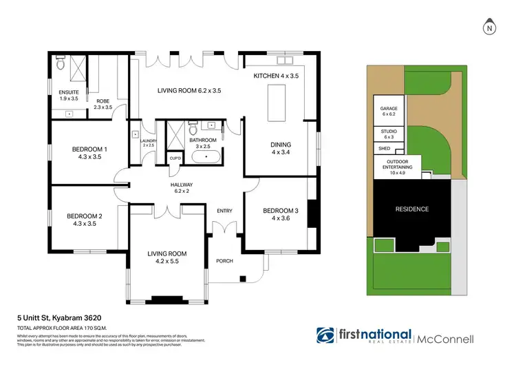 Floorplan of Homely house listing, 5 Unitt Street, Kyabram VIC 3620