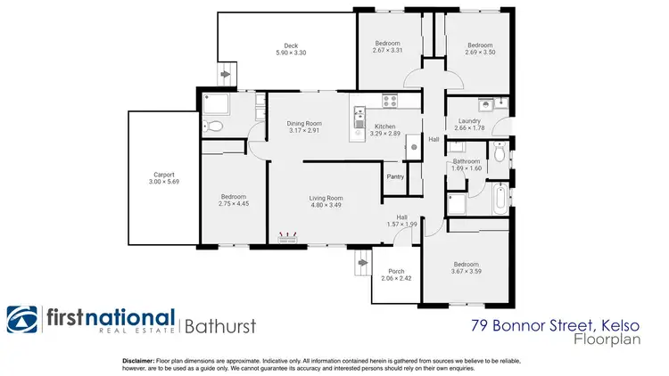 Floorplan of Homely house listing, 79 Bonnor street, Kelso NSW 2795
