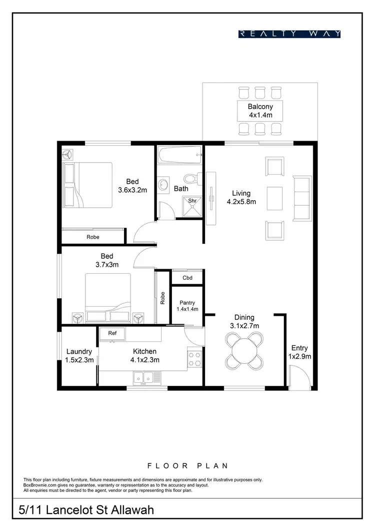 Floorplan of Homely unit listing, 5/11 Lancelot Street, Allawah NSW 2218