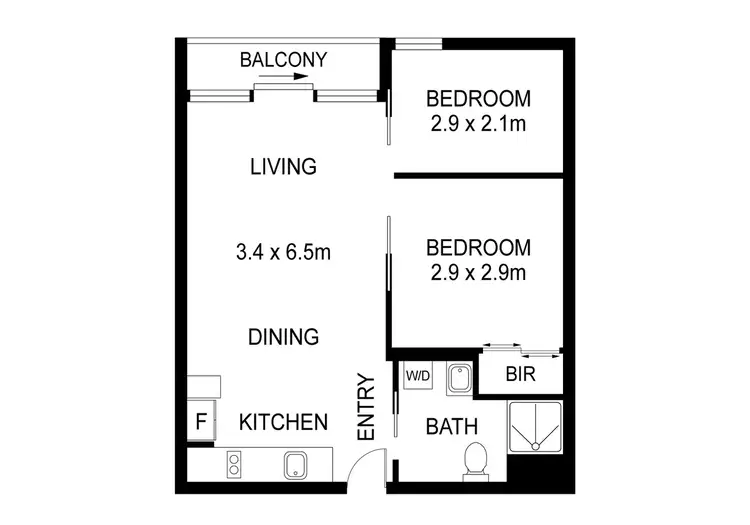 Floorplan of Homely apartment listing, 403/253 Franklin Street, Melbourne VIC 3000