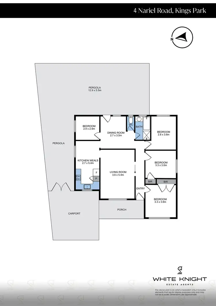 Floorplan of Homely house listing, 4 Nariel Road, Kings Park VIC 3021