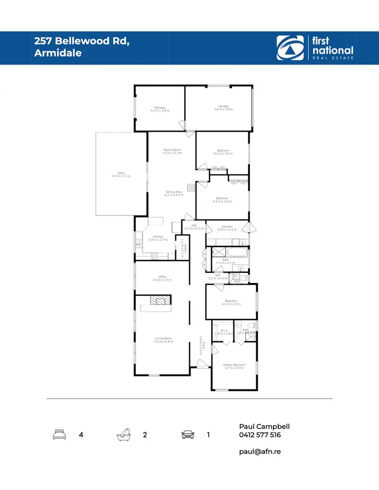Floorplan of Homely house listing, 257 Bellewood Road, Armidale NSW 2350