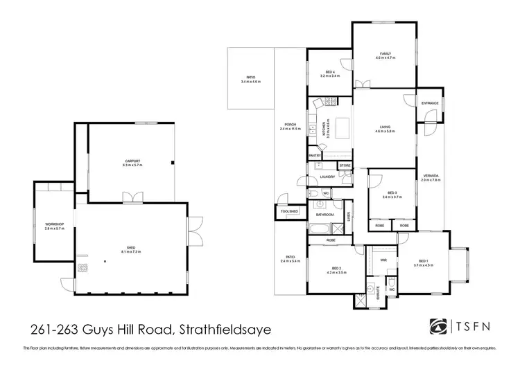 Floorplan of Homely house listing, 261-263 Guys Hill Road, Strathfieldsaye VIC 3551