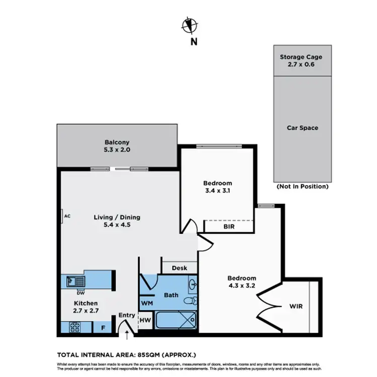 Floorplan of Homely apartment listing, 206/465 Macaulay Road, Kensington VIC 3031