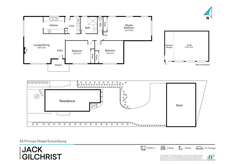 Floorplan of Homely house listing, 43 Princes Street, Korumburra VIC 3950