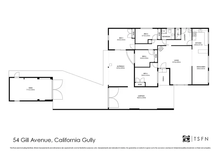 Floorplan of Homely house listing, 54 Gill Avenue, California Gully VIC 3556