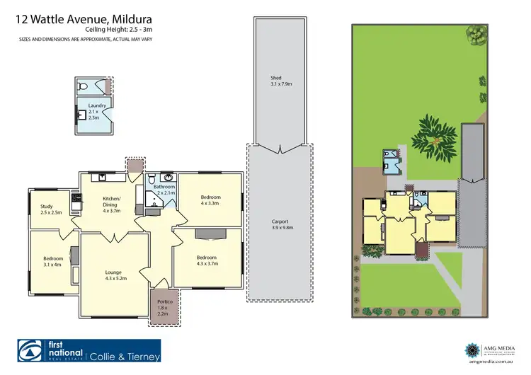 Floorplan of Homely house listing, 12 Wattle Avenue, Mildura VIC 3500