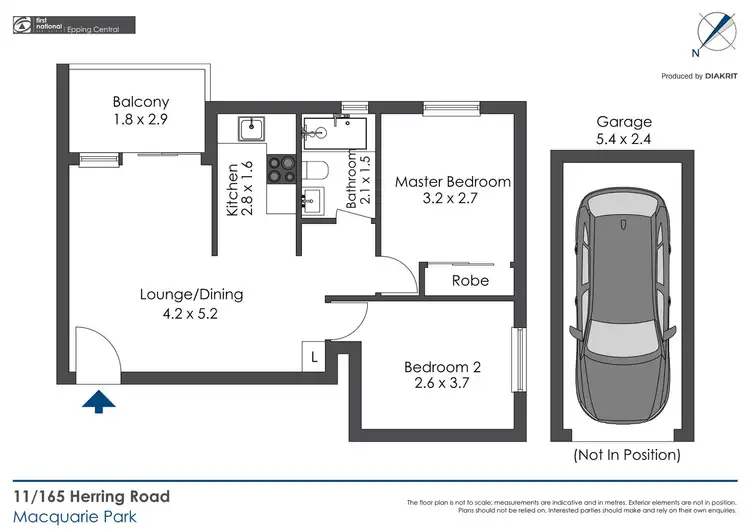 Floorplan of Homely unit listing, 11/165 Herring Road, Macquarie Park NSW 2113