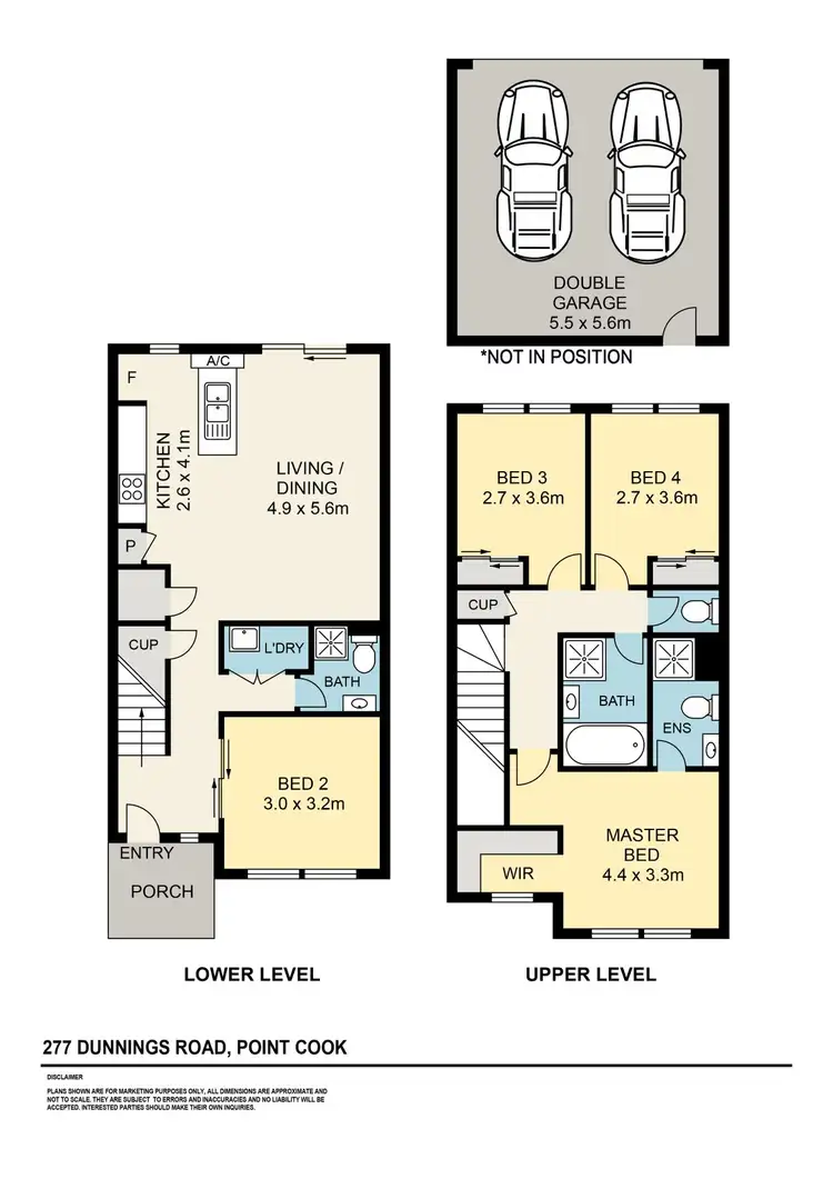 Floorplan of Homely townhouse listing, 277 Dunnings Road, Point Cook VIC 3030